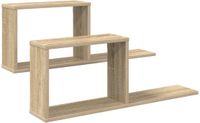 vidaXL Zwevende schappen 2 st Sonoma Eiken 80 x 15 x 30 cm