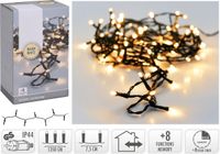 Merkloos / Sans marque Kerstverlichting 180 led- 13.5m - warm wit - Timer - Lichtfuncties - Geheugen - Buiten-Binnen Kerstboomverlichting