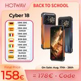 HOTWAV Cyber 18 Robuuste Smartphone Android 16 6,75'' 120Hz Scherm Octa-core 6200mAh 20W Mobiele Telefoon met Zelfontwikkelde AI Toolset RGB Dynamisch Licht 64MP Achtercamera 20MP Nachtzicht 8GB 256GB