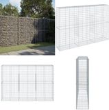 vidaXL Schanskorf 300x50x200 cm gegalvaniseerd ijzer zilverkleurig