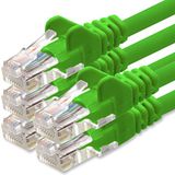 1aTTack.de – LAN-netwerkkabel – 0,5m – Gigabit RJ45 – 5 stuks - groen