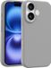 Coverzs Luxe Siliconen Hoesje Geschikt voor iPhone 16 Plus (Grijs)