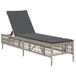 VidaXL Ligbed met kussen poly rattan lichtgrijs