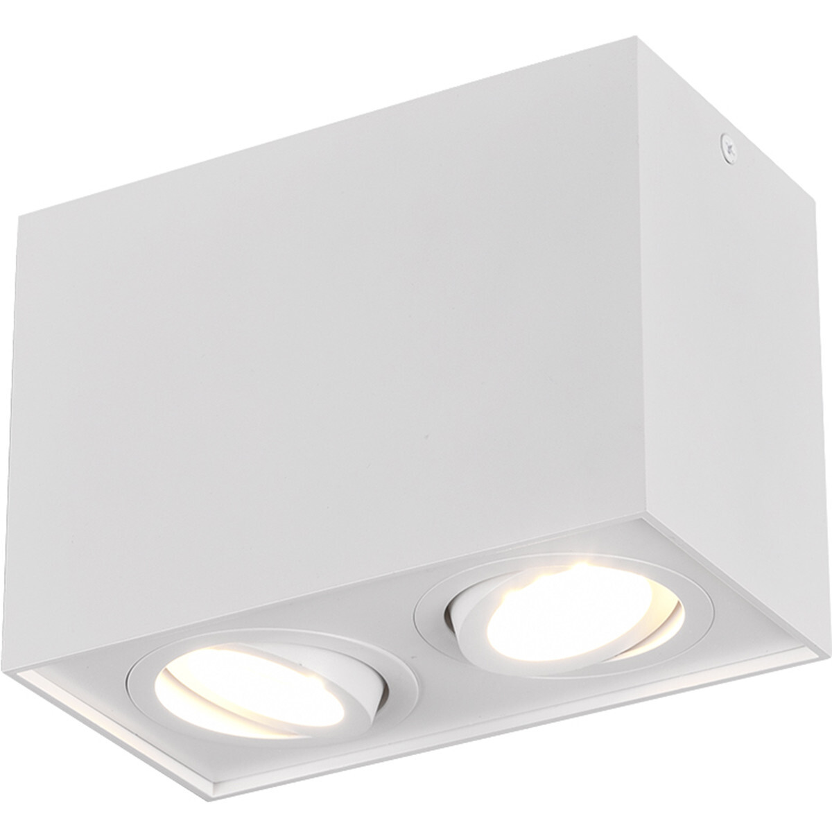 BES LED LED Plafondspot - Trion Bisqy - GU10 Fitting - 2-lichts - Rechthoek - Mat Wit - Aluminium