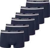 uncover by SCHIESSER Schiesser Uncover Boxershorts Mannen Donkerblauw Effen 6 Stuks XL