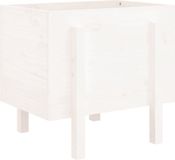vidaXL Plantenbak 62x50x57 cm Massief Grenenhout Wit
