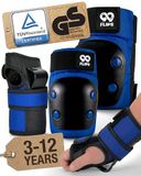99FLIPS Kniebeschermers Kind - Skaten Protection Beschermset - Set van 6 stuks - Bescherming Kinderen Knee en Elbow Bescherming - SLIDE - Maat XS - OCEAANBLAUW