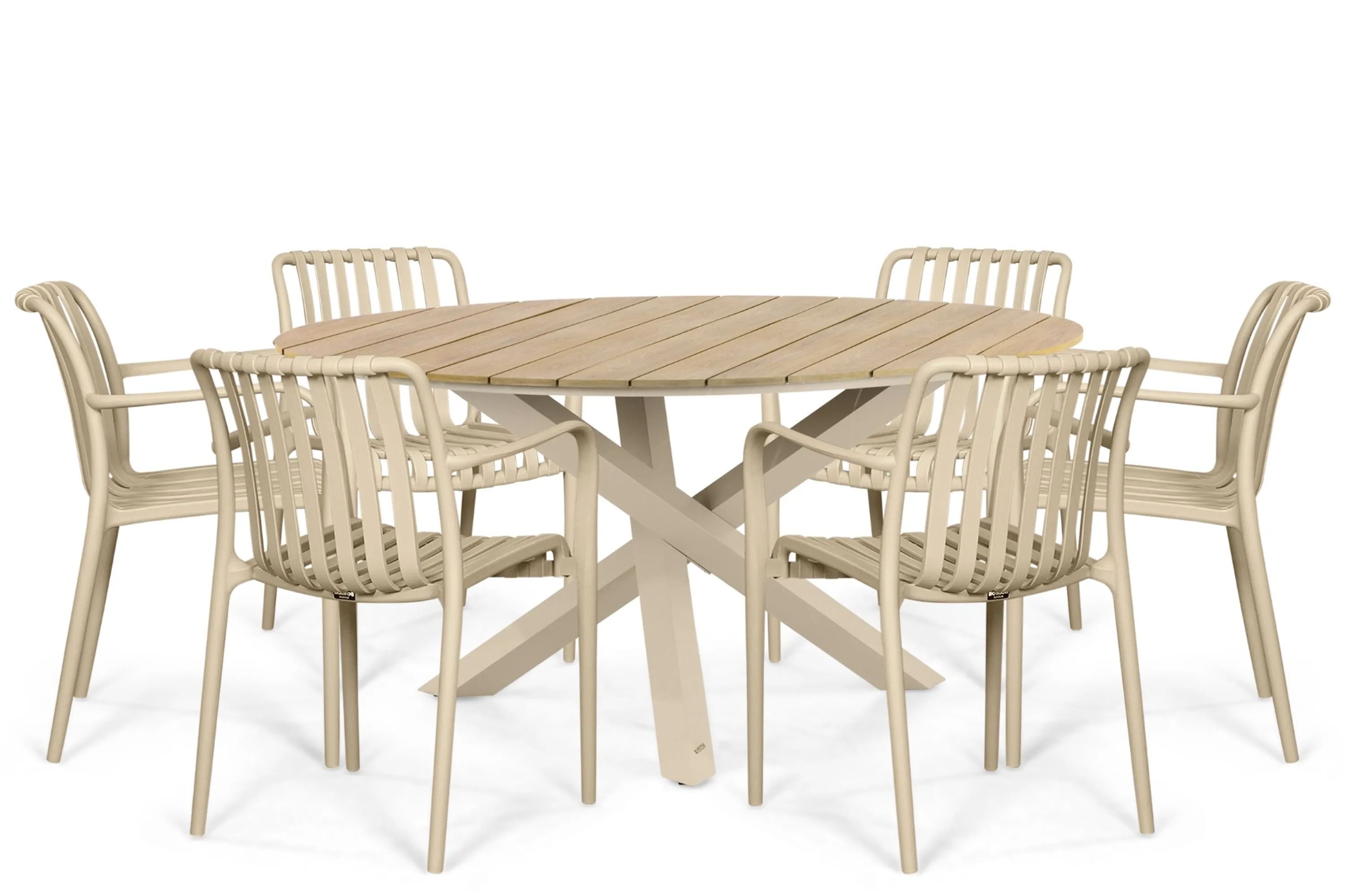 Domani Furniture Domani Alba/Ancona 150 cm dining tuinset 7-delig