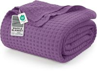 Utopia Bedding Katoenen Wafeldeken 300 GSM Pruim 228x228 cm