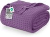 Utopia Bedding Katoenen Wafeldeken 300 GSM Pruim 228x228 cm