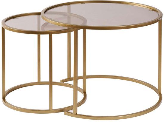Merkloos Asir Salontafelset Goud/Brons 60x60x43cm