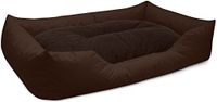 BedDog® hondenmand MIMI, vierkant hondenkussen, grote hondenbed, hondensofa, hondenhuis, XXL, bruin