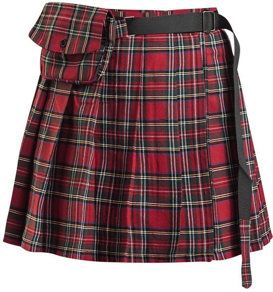 Banned Check It Out Kilt Dames Minirok - rood - XL