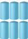 Enlightening Candles 8x bougies cylindriques turquoise/bougies coniques 6 x 12 cm 45 heures de combustion - Bougies sans parfum turquoise - Décorations d'intérieur