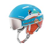 HEAD Skihelm Kids Mojo Set Paw-47 - Lichtblauw - 51 cm - Unisex - Kinderen