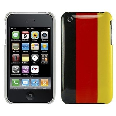 Logotrans 103168 - Mobiele telefoon behuizing - Apple iPhone 3G/3GS - Zwart/Geel/Rood