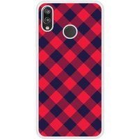 Tartan Rouge Bedrukt siliconen hoesje compatibel met P20 Lite