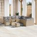 Maison Exclusive - Ensemble de jardin 13 pièces, beige, en polyrotin