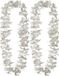 Boland Hawaii krans/slinger - 2x - Tropische kleuren zilver
