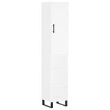 vidaXL Hoge kast, wit, 34,5 x 34 x 180 cm, bewerkt hout