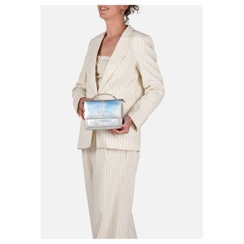 BURKELY leren crossbody tas Cool Colbie zilverkleurig