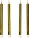 Anna's Collection bougies LED - 4x st - or doré brillant - 25 cm - avec minuterie - flamme 3D
