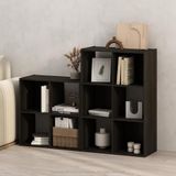 Furinno PELLI Boekenplank, 6-kubus boekenplank, kubus opbergorganizer boekenkast, 11,7 x 23,7 x 35,4 cm, voor woonkamer, slaapkamer, thuiskantoor, espresso