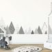 Muurstickers Grishka Muurstickers Kinderen Decoratie Babykamer Scandinavische Bergen H80 x L 135 cm