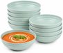 Plasticforte Bols à soupe - 10x - D22 x H5.5 cm - vert - plastique - incassable - vaisselle