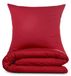 Housse de couette 200x200 cm, coton renforcé, marron, avec 2 taies d'oreiller
