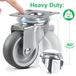 Sans marque Roue de transport Roue pivotante 50 kg Caoutchouc Acier Plastique Gris Argent