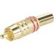 TRU Components Cinch/RCA Mâle, Droit 1578988 2 pôles Rouge