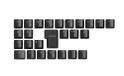 Glorious ABS Doubleshot Keycaps V2 Duits Zwart Set Formaat