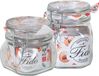 Bormioli Rocco weckpotten inmaakpotten set - 2x stuks - 500 ml/750 ml - met beugelsluiting - voedsel voorraadpotten