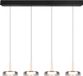Trion hanglamp Celeste smoke glas zwart metaal rond 3000K dimbaar in hoogte verstelbaar IP20 3000 lm 30W 230V 115cm 22cm 200cm 4017807616903