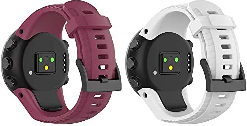 Chainfo compatibel met Suunto 5 Watch Strap, Soft Silicone Replacement Bands (Pattern 3+Pattern 4)