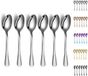 Unyqoos® Set de 6 cuillères à dessert - Acier inoxydable - Argent