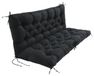 Oxford Coussin de banc de jardin - Coussin d'assise et coussin de dossier - Noir - 150 x 50 x 50 cm