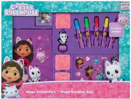 Merkloos Gabby's Dollhouse - Mega Creatieve Set - Teken- en Stempelset inclusief accessoires