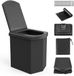 Azomor® Toilette de camping portable et pliable à haute capacité de charge et confortable - Noir