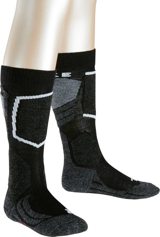 FALKE SK2 Wintersportsokken Kinderen Zwart Maat 31/34