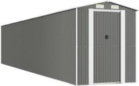vidaXL Tuinschuur 192x1021x223 cm gegalvaniseerd staal lichtgrijs