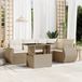 Maison Exclusive - Ensemble de meubles de jardin 6 pièces avec canapé et coussins, beige, en polyrotin