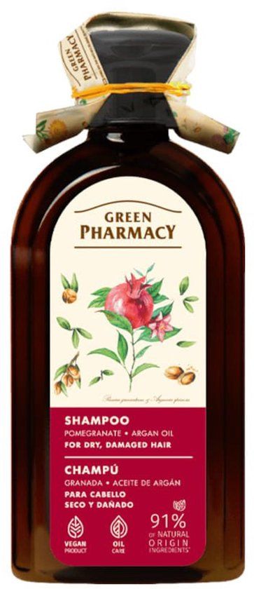 Green Pharmacy Natuurlijk Shampoo voor Droog en beschadigd haar Haar Granaatappel 350ml