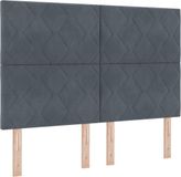 vidaXL Boxspringbed met matras, donkergrijs, 140 x 200 cm, fluweel