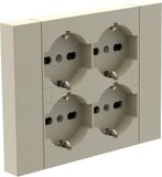 Electraline 22125 inbouwstopcontact Quadra 4 plaatsen universeel P40