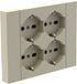 Electraline 22125 inbouwstopcontact Quadra 4 plaatsen universeel P40