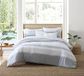 Nautica Home Eastport Collectie | Dekbedset - 100% katoen, ultrazacht en omkeerbaar, kreukvrij beddengoed, inclusief 2 decoratieve bonuskussens, queensize, blauw