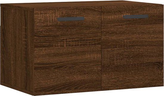 vidaXL Wandkast 60x36,5x35 cm bewerkt hout bruin eikenkleur
