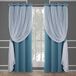 TOWN & COUNTRY LUXE Exclusieve Home Curtains Catarina gordijnen, meerlaags, massief verduisteringsgordijn en doorschijnend raamgordijn met tule oppervlak Afmetingen: 52 x 84 cm 52x84 turquoise